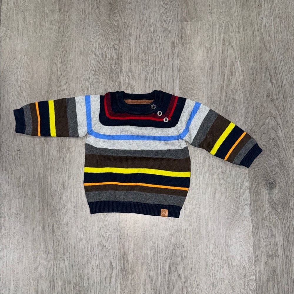 Baby Striped Pullover Sweater Cardigan